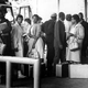 Freedom Riders visit the bus station in downtown Montgomery, Ala.